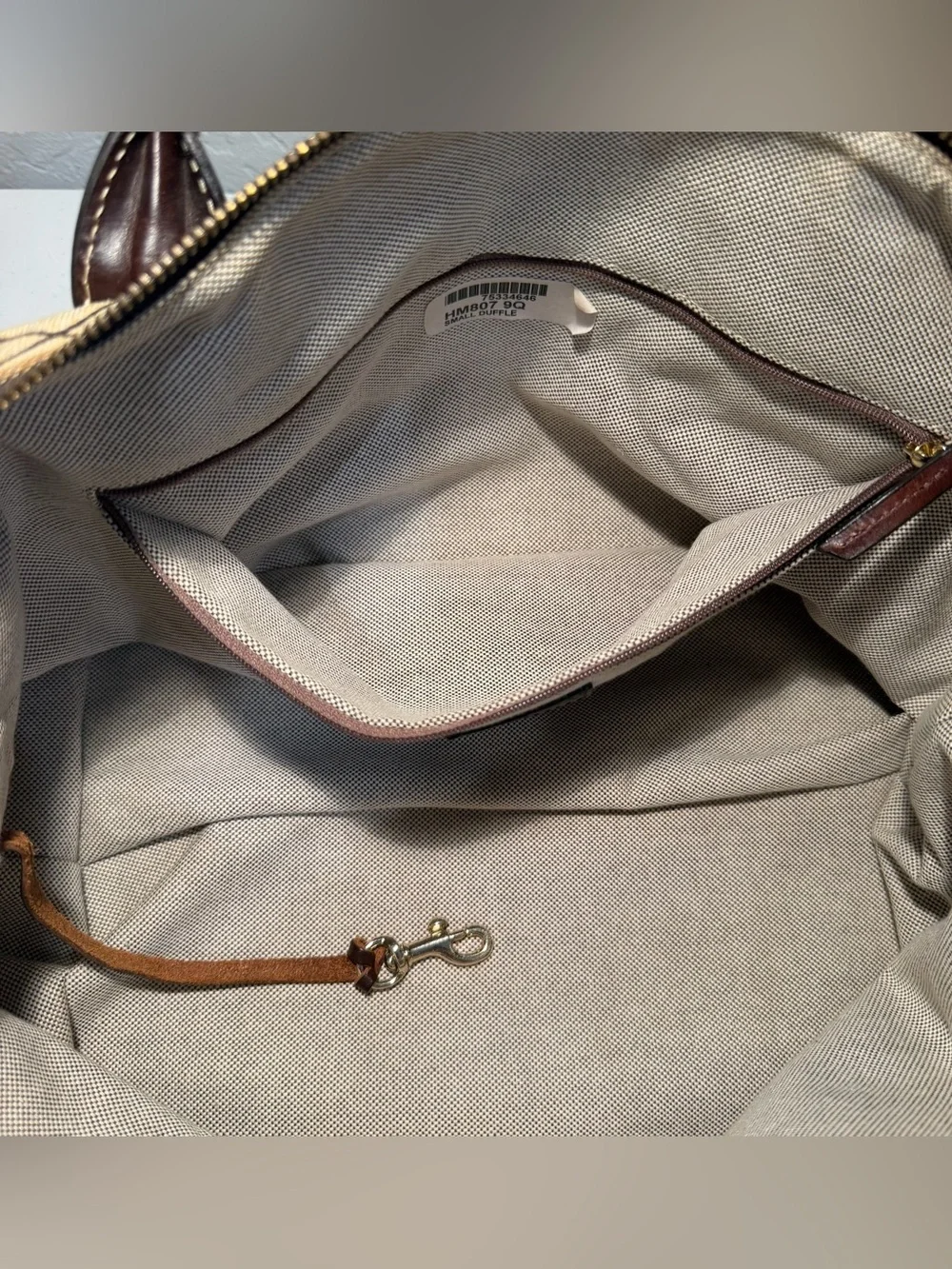 Vintage Dooney & Bourke Signature Monogram Canvas Small Duffle Satchel